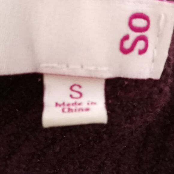 SO PLUM LACE UP SWEATER SZ.S EUC - Picture 4 of 6